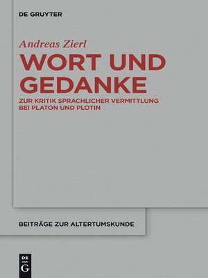 cover image of Wort und Gedanke
